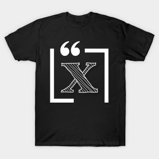 Letter X: Monogram Initial letter x T-Shirt